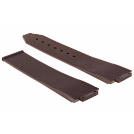 Ewatchparts 21mm Rubber Silicone Watch Band Strap Compatible With H 38mm Hublot Big Bang Watch Brown