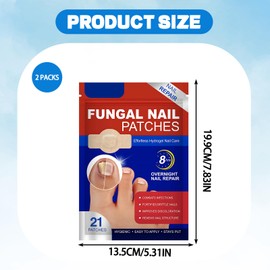 2 Pack with 42 Fungal Nail Patches, Nighttime Patches Pads for Nail Care, Softening and Support for Damaged Nails