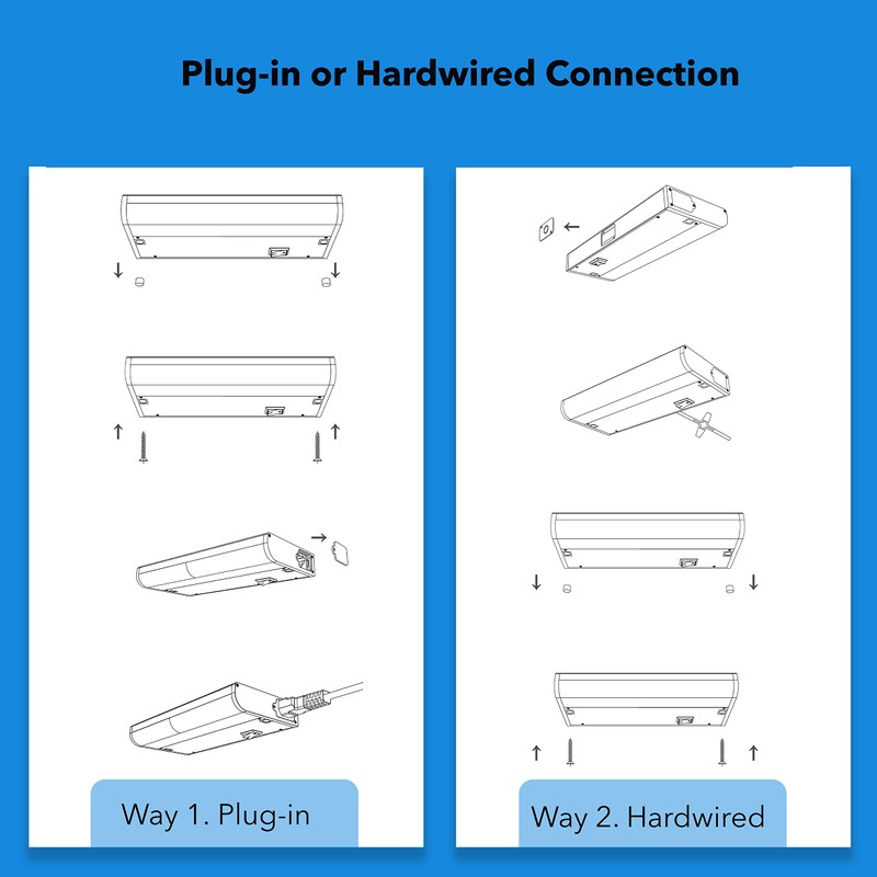 Hardwire Under Cabinet Lights Hardwired or Plug in Tasking Lighting