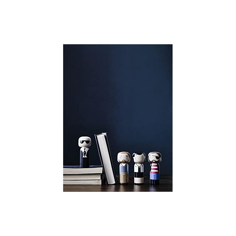 Lucie Kaas Coco Wooden Figure, Wood, Multi-Colour, 14.5 cm