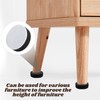 Kyuionty Self-Adhesive Furniture Risers 4Pcs, Round Adds 1/2" Height, Black