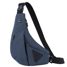 MAYMOONER Anti Theft Crossbody Bag Sling Chest Bags for Women Men Shoulder Bag Anti-theft Design for Travel Sport Work Blue