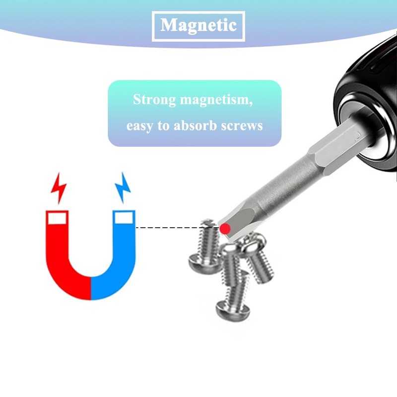 Teocpai 10Pcs Magnetic Pentagon Head Screwdriver Bits Set 1/4 Inch