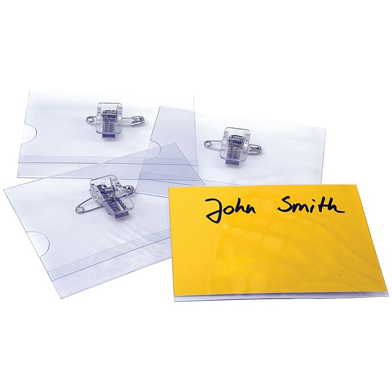 Announce Combi Clip Name Badge, 40 x 75 mm, Pack