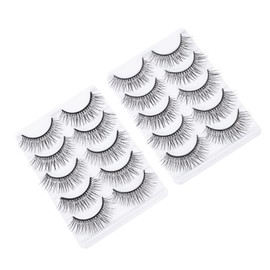TOVINANNA 10pairs Natural Simulation Eyelashes for Flared Volume Makeup Soft and Comfortable Artificial Eyelash for Dramatic Look for Everyday Wear and Special Occasions