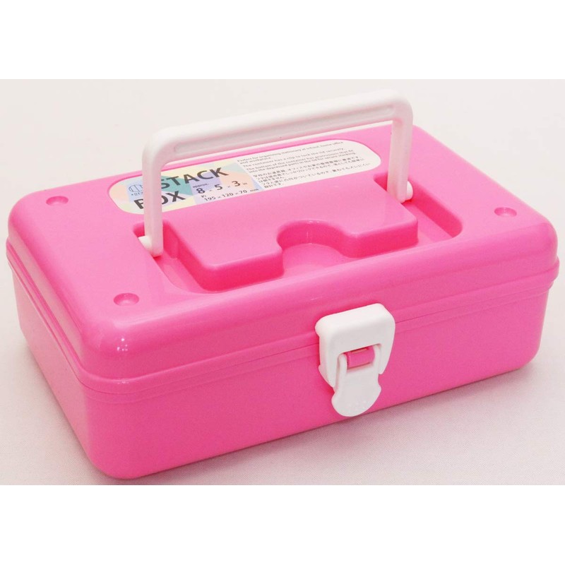 Kokubo Industrial Storage Case, Stacked Box, Pink, 2.8 x 5.1