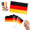 10pcs Small Germany Flags on Sticks & 2pcs Temporary Tattoos,