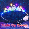 JEWEKY Light Up Rhinestone Tiara Silver Glow Princess Crystal Crown