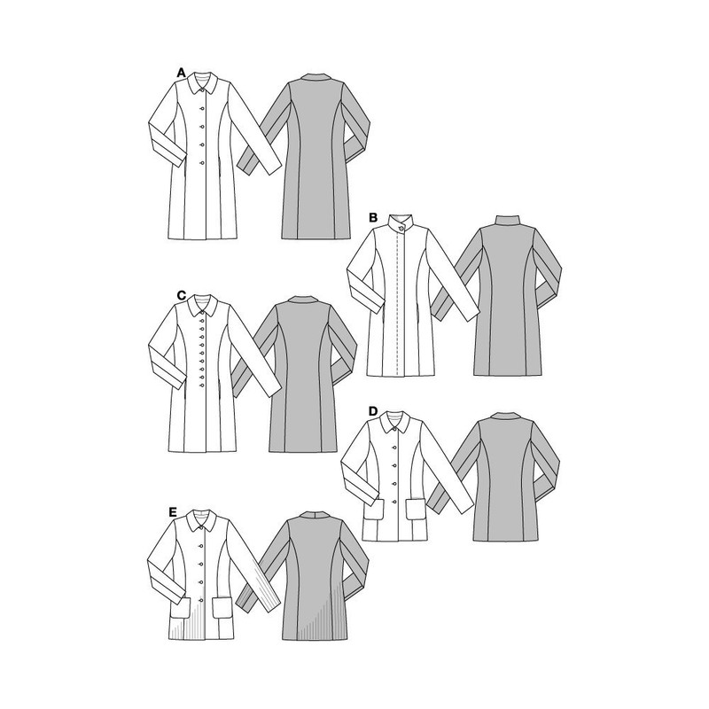 Burda 8292 Schnittmuster Mantel (Damen, Gr, 36-48) Level 3 Mittel