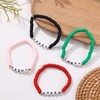 Cooluckday 24Pcs Cheerleader Gifts Bulk Stackable Cheer Bracelets Y2k Heishi