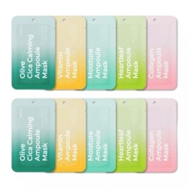 Freemay Vegan Ampoule Mask 10 sheets, choose 1 out of 5 types, 1 set Blue Moisture 10 sheets / 프리메이 비건 앰플 마스크 10매 5종중 택1 1세트 블루 모이스춰 10매