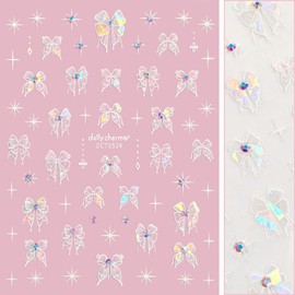 Daily Charme Bejeweled Nail Art Sticker Dreamy Ribbon Bows