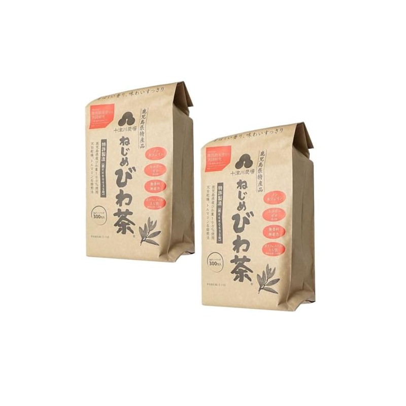 Totsukawa Farm Screw Biwa Tea, 300 Packets x 2, Biwacha,