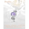 Lotus Flower Rings for Women Sterling Silver Lotus Birthstone Ring