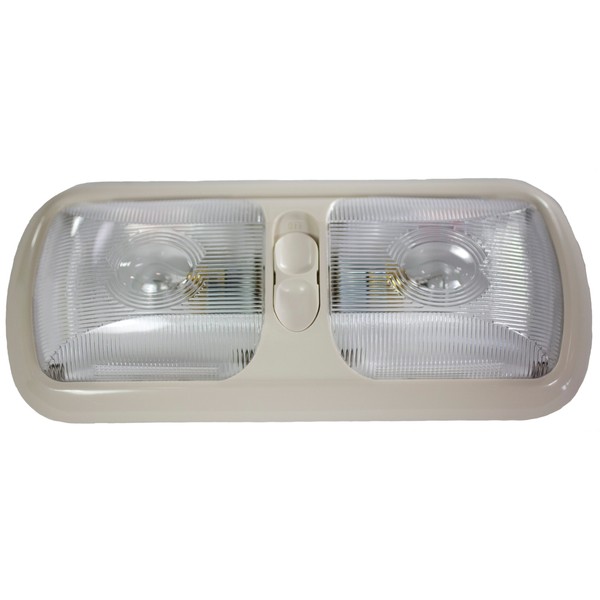 Arcon 18015 Double Light with Colonial White Base and Optic Lens