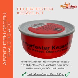 Fireproof Boiler Kit – 250g Tin – Seal Against Flue Gases When Used on Boiler Systems, Ovens, and Cookers