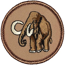 Wooly Mammoth Patrol Patch - 2" Diameter Round Embroidered Patch