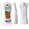 GOALFPRO Golf Club Head Cover Ice Cream Embroidery Synthetic Leather