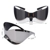 Gizzutech Y2K Sunglasses for Men&Women,Futuristic Wrap Around Sunglass,Cool Alien Shield