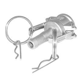 AF Hydro Stainless Steel 316 Cam and Groove Hose Fitting, 3/4" Type C Female Coupler with Hose Shank, Pressure Rating up to 250 PSI, Easy Connect and Disconnect Camlock