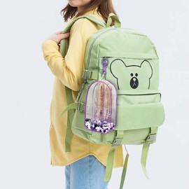 Aerbee Clear Figure Display Bag for , Thickening Figures Storage Bag with Keychain, Medium Doll Hanging Blind Box, Portable Single Zipper Closure Dustproof Collectibles Case for Dolls, Purple