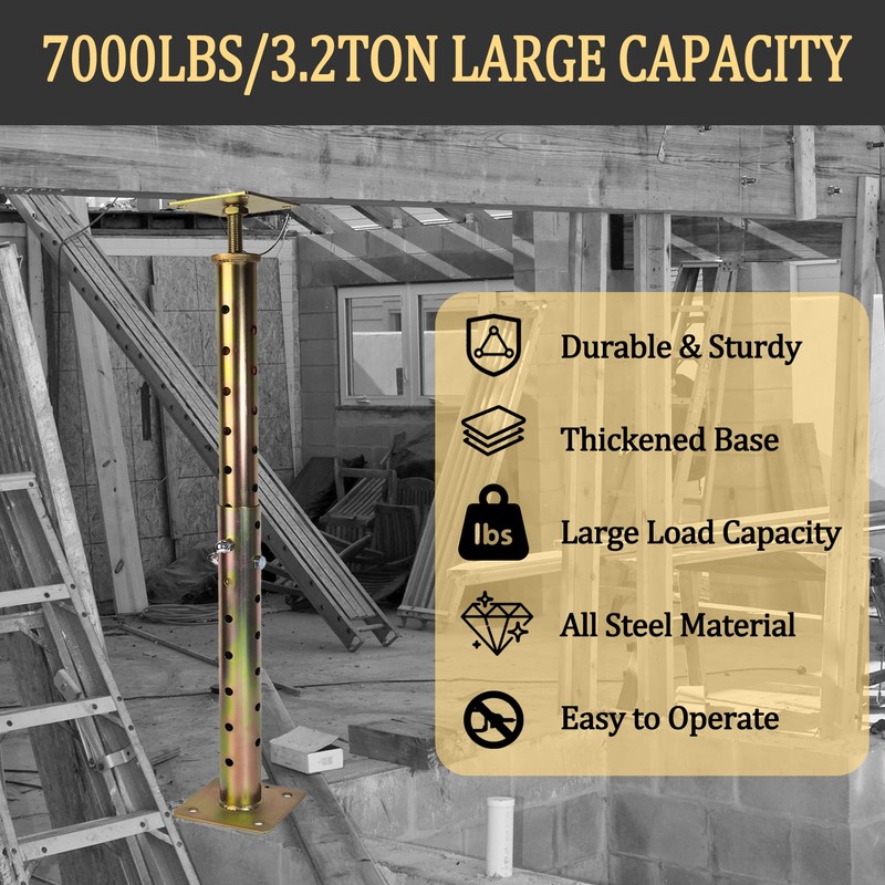 House Floor Jacks Post Pole for Leveling, 18-35 Inches Adjustable