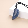 COAI Men's Gemstone Wolf Tooth Pendant, Stone, African Blue Stone