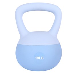 Leikefitness Soft Kettlebells,Steel Shot Filled Weights for Women and Men,Color Coded Anti Slip Soft Kettlebells,Home workout (BLUE, 10 LB)