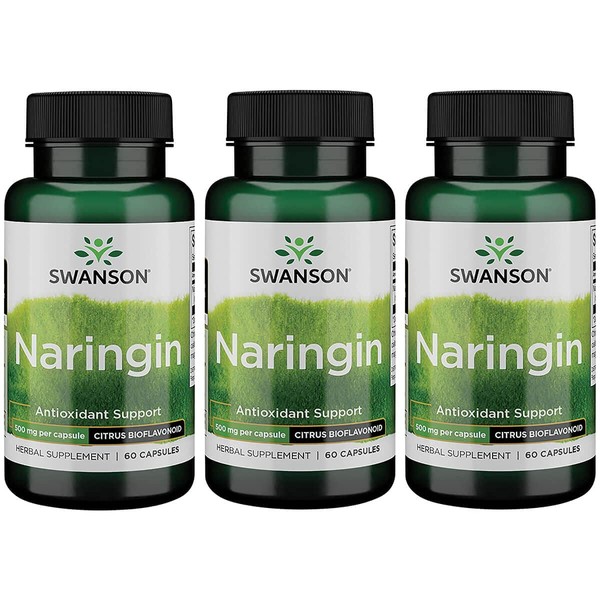Swanson Naringin 500 Milligrams 60 Capsules 3 Pack