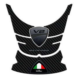 Resin Bike Motorcycle 3D Stickers Compatible with Ducati Multistrada 950 V2-V2s and V2S 2022-2024. Tank Protector Protection from Impact and Scratches. Resin Stickers - Made in Italy