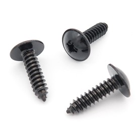VVO Fasteners Metal Front Wheel Arch Lining and Mudguard Screw, Black (Pack of 10)