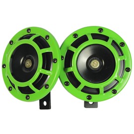 JDMSPEED New Lime Green Super Loud Two Electric Blast Tone Horn Motorcycle Chopper 12V