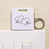 'Mr & Mrs Hearts' Keyring Tape Measure/Spirit Level Tool (KM00041697)