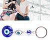Turkish Blue Evil Eye Keyring, Good Luck Keyring with Ring,