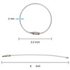 SaPeal 10 Pack 2mm Wire Keychain Cable 6 inch Stainless