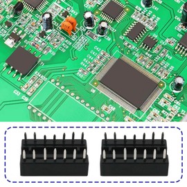 ECSiNG 50Pcs 14Pin DIP IC Sockets 2.54mm Pitch Chip Socket Solder Type Adaptors for Digital Circuit Analog Circuit Board Computing Electronic Development Board 17x10mm