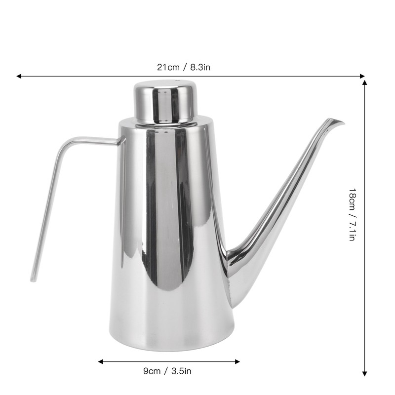 Large 850ML 304 Stainless Steel Olive Oil Vinegar Batcher Bottle