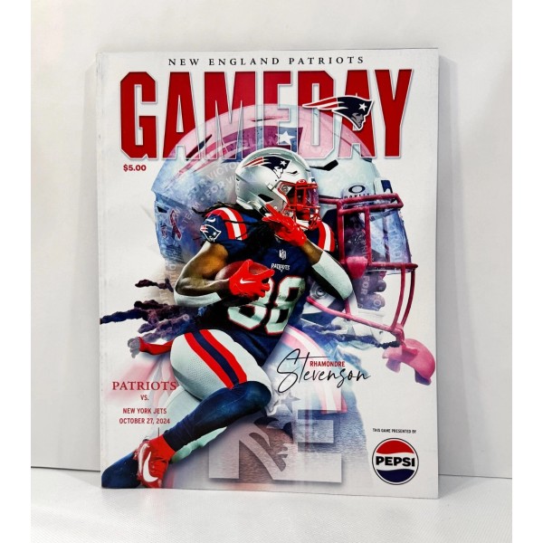 New England Patriots Gameday Program vs NY Jets 10/27/24 Rhamondre
