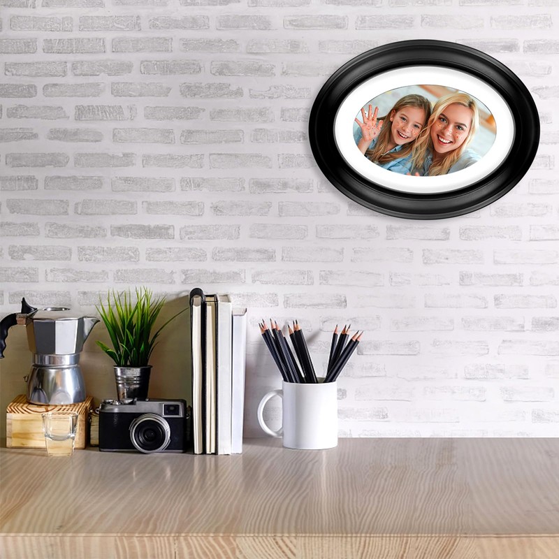 IMIKEYA 10 Inch Oval Frame Set With Seamless Nails Round