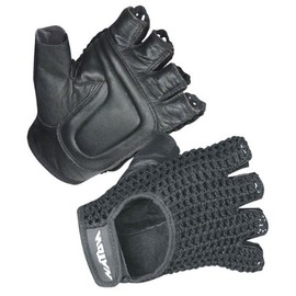 Hatch Mesh-Back Fingerless Gloves, Black, Medium, Ideal for Wheelchair Users, Increases Grip, Reinforced Foam Padding for Comfort, Adjustable Closure, Open-Fingers for Ventilation