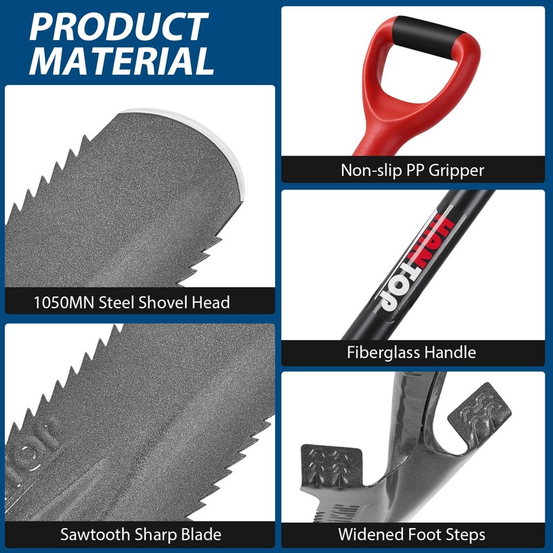 Drain Spade Root Saw Spade Narrow Serrated Shovel Digging Shovels