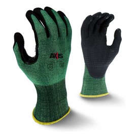 Radians RWG538M Axis Cut Protection Foam Nitrile Coated Glove with Dotted Palm, Cut Protection Level A2, Medium