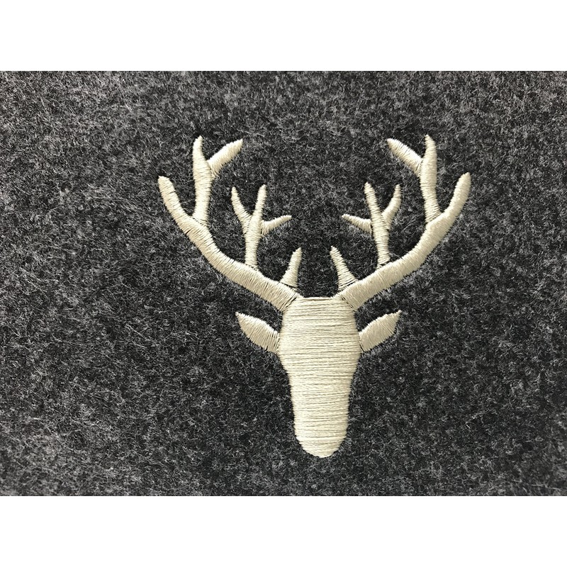 CH Trading Felt Deer Rectangular Placemats in Dark Grey with