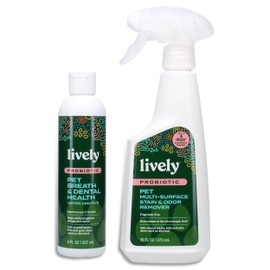 Lively Pet Care Essentials Bundle – Dental Health Water Additive and Stain & Odor Remover