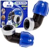 2 Pieces Elbow Adapter Ø 32 mm x 1″ with