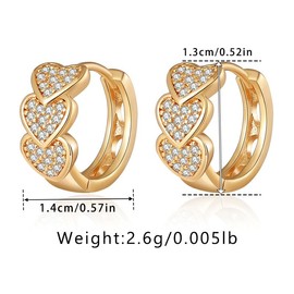 Hanaoops Hoop Earrings for Women Earrings Chunky Small 18K Gold Hoop Earrings Chunky Thick Cartilage Hoop Huggie Hoop Earrings Mini Small Hoop Earrings Lightweight Wide Earrings Girls, Copper, No