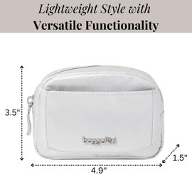 Baggallini Mini Cosmetic Pocket - Lightweight 5x3 Inch Makeup Bag - Travel Essentials Makeup Organizer
