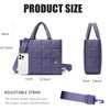 DOYOGI Quilted Crossbody Tote for Women - Small Shoulder Bag,