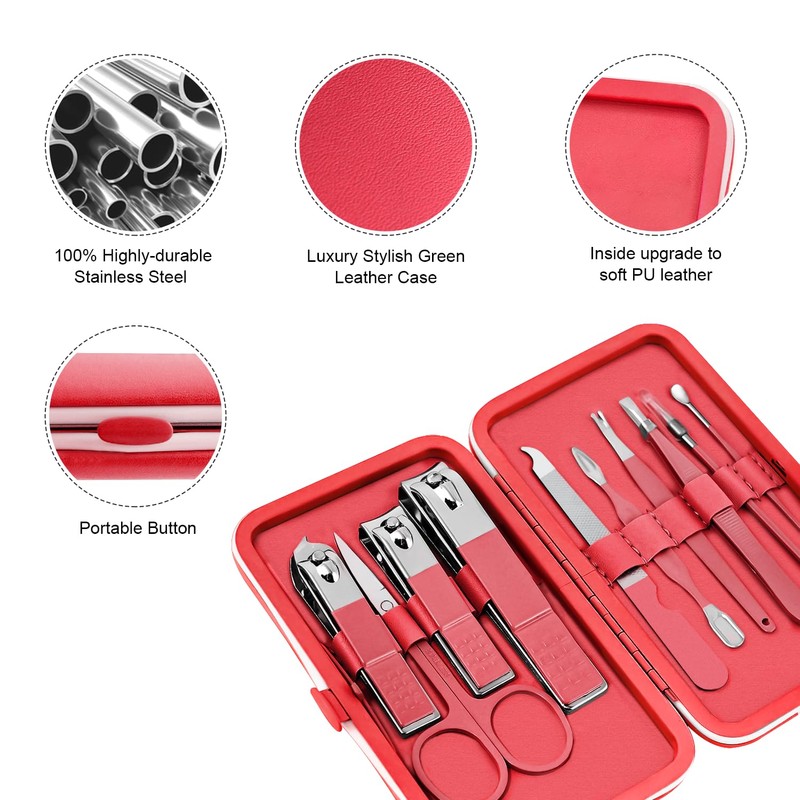 Manicure Set, Travel Mini Nail Clippers Kit Pedicure Care Tools,