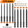 CYLBAQ 89mm Triangle Screwdriver Bits Square Screwdriver Bits, S2 Steel